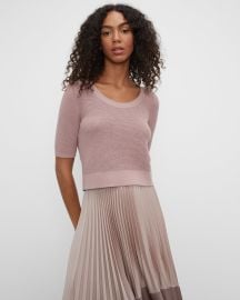 Waffle Knit Scoop Neck Top at Club Monaco